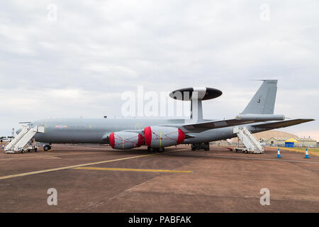 Royal Air Force E-3D Sentry AEW.1 Auf dem Bild 2018 Royal International Air Tattoo an RAF Fairford in Gloucestershire. Stockfoto