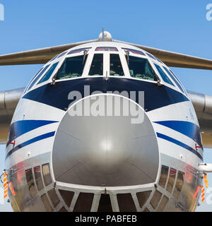 Ukrainische Luftwaffe IL-76 Candid auf dem Bild 2018 Royal International Air Tattoo an RAF Fairford in Gloucestershire. Stockfoto