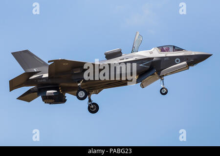 RAF Lockheed Martin F-35 B Blitz II auf dem Bild 2018 Royal International Air Tattoo an RAF Fairford in Gloucestershire. Stockfoto