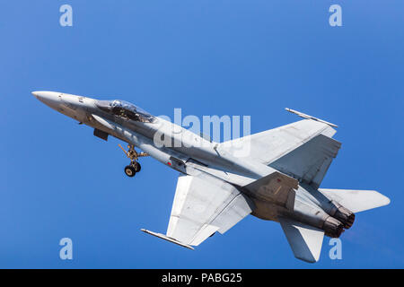 Royal Canadian Air Force CF-18 Hornet auf dem Bild 2018 Royal International Air Tattoo an RAF Fairford in Gloucestershire. Stockfoto