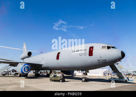 US Air Force KC-10 Extender auf dem Bild 2018 Royal International Air Tattoo an RAF Fairford in Gloucestershire. Stockfoto