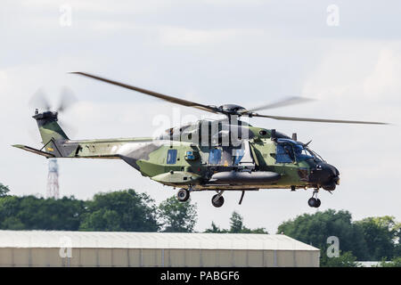 Finnische Armee Aviation NH90 TTH auf dem Bild 2018 Royal International Air Tattoo an RAF Fairford in Gloucestershire. Stockfoto