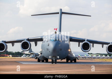 Royal Canadian Air Force CC-177 Globemaster auf dem Bild 2018 Royal International Air Tattoo an RAF Fairford in Gloucestershire. Stockfoto