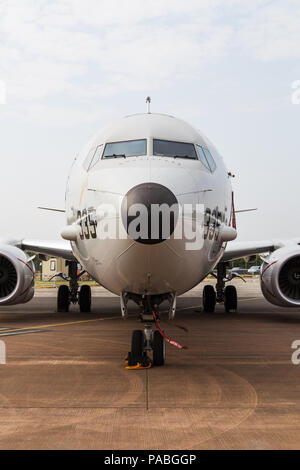 US Navy P-8A Poseidon auf dem Bild 2018 Royal International Air Tattoo an RAF Fairford in Gloucestershire. Stockfoto
