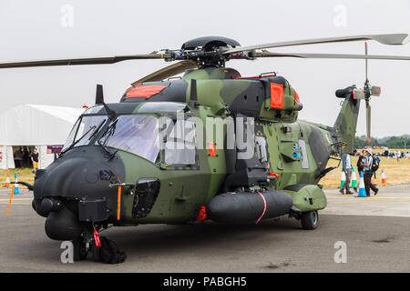 Finnische Armee Aviation NH90 TTH auf dem Bild 2018 Royal International Air Tattoo an RAF Fairford in Gloucestershire. Stockfoto