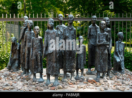 Abschiebung MEMORIAL Alter Jüdischer Friedhof Große Hamburger Straße BERLIN DEUTSCHLAND Stockfoto