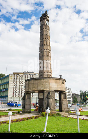 ADDIS ABEBA, Äthiopien - Sep 29, 2011: Denkmal auf dem Meyazia 27 m², die gemeinhin als Arat Kilo bekannt. Es commemorats Äthiopiens Befreiung von Fascis Stockfoto