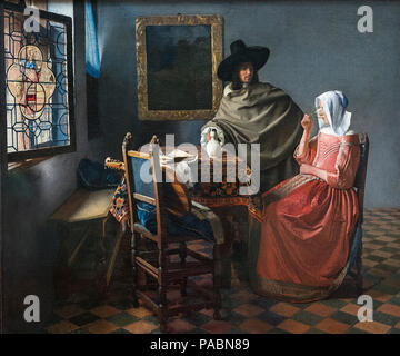 JAN VERMEER (1632-1675) DAS GLAS WEIN (1661-1662) GEMALDEGALERIE KULTURFORUM BERLIN DEUTSCHLAND Stockfoto