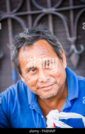 MANAGUA, NICARAGUA - Jan 6, 2012: Unbekannter nicaraguanischen Menschen Porträt. 69% der Nicaranguan Menschen gehören zu den Mestizen ethnische gruppe Stockfoto