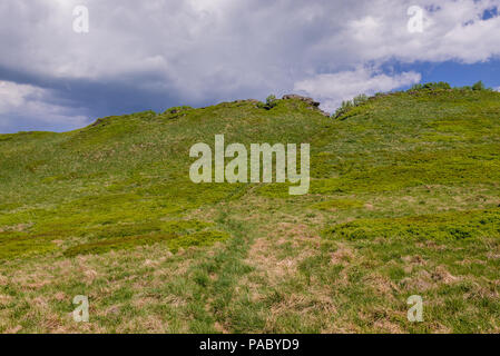 Blick auf Mount Smerek in Wetlina Almen in den Westlichen Bieszczady-gebirge in Polen Stockfoto