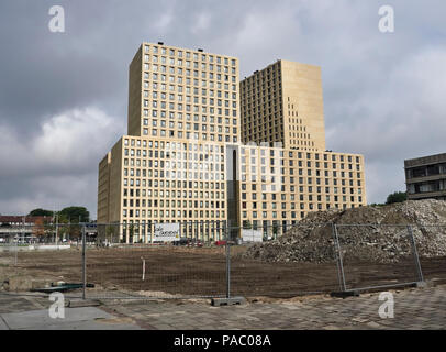 Neu Bürogebäude am Geschäftsviertel rund um Stephensonstraat in Den Haag in Amsterdam, Holland gebaut. Stockfoto