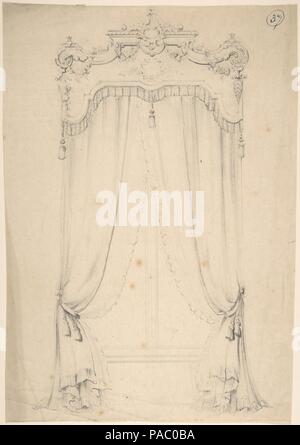 Design für Vorhänge. Künstler: Charles Hindley und Söhne (Briten, London 1841-1917 London). Maße: Blatt: 13 7/16 x 9 3/16 in. (34,1 x 23,3 cm). Datum: 1841-1900. Museum: Metropolitan Museum of Art, New York, USA. Stockfoto