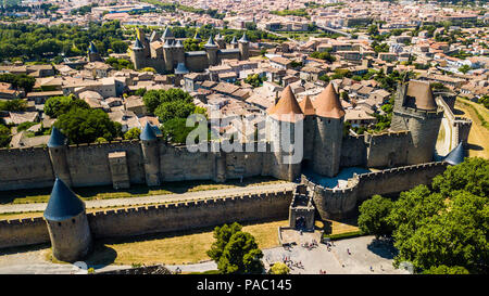 Befestigte Stadt von Carcassonne, Frankreich Stockfoto