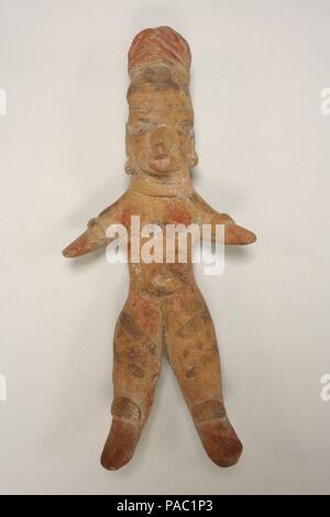 Weibliche Figur. Kultur: Tlatilco. Abmessungen: Höhe 6-3/8-in.. Datum: 12. bis 9. Jahrhundert v. Chr.. Museum: Metropolitan Museum of Art, New York, USA. Stockfoto