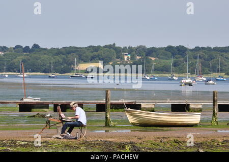 Pin-Mühle am Fluss Orwell, Suffolk UK Stockfoto