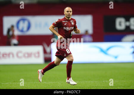 Noevir Stadium Kobe, Hyogo, Japan. 22. Juli, 2018. Andres Iniesta (vissel), 22. JULI 2018 - Fußball: 2018 J1 Liga Match zwischen Vissel Kobe - shonan Bellmare an Noevir Stadium Kobe, Hyogo, Japan. Credit: YUTAKA/LBA SPORT/Alamy leben Nachrichten Stockfoto