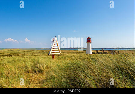 Leuchtturm auf der Insel Sylt List-Ost Stockfoto