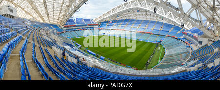 Panoramablick vom FIFA WM-Stadion Fisht, Sochi, Russland. Vom 8. Juli 2018. Stockfoto