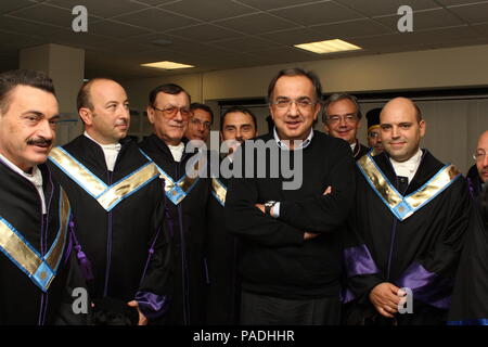 Sergio Marchionne erhält Ehrendoktorwürde der Universität Cassino, 5. Oktober 2007 Stockfoto