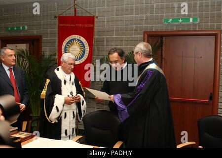 Sergio Marchionne erhält Ehrendoktorwürde der Universität Cassino, 5. Oktober 2007 Stockfoto