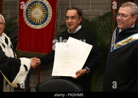 Sergio Marchionne erhält Ehrendoktorwürde der Universität Cassino, 5. Oktober 2007 Stockfoto