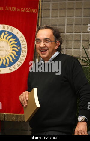 Sergio Marchionne erhält Ehrendoktorwürde der Universität Cassino, 5. Oktober 2007 Stockfoto