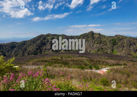 Vesuv Vulkan Krater neben Neapel. Region Kampanien, Italien Stockfoto