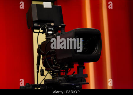 Fernsehen Kamera im TV-Studio. Stockfoto