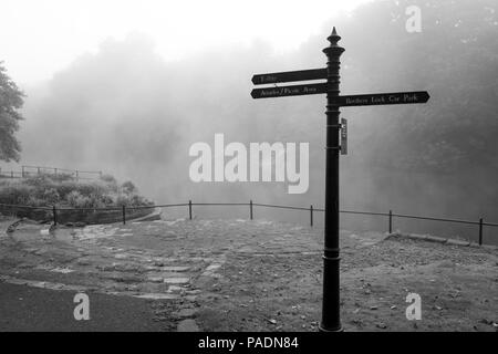 Maidenhead, Berkshire, allgemeine Ansicht, Donnerstag 28,07,2016, Raymill Insel, Themse, Thames Valley, Morgen, Nebel, Nebel, atmosphärische, Bedingungen, © Peter Spurrier, Stockfoto