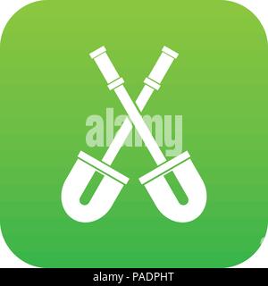 Schaufeln Symbol Digital Green Stock Vektor