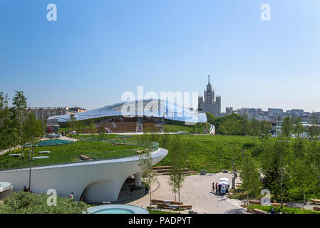 Moskau, Russland, 13. Mai 2018 Zaryadye Landschaft Park im Zentrum von Moskau Stockfoto