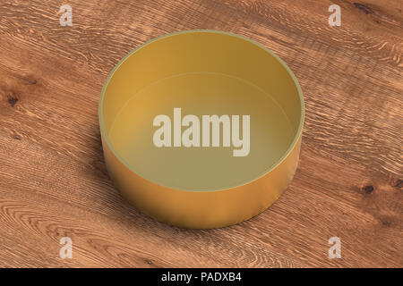 Gold ganzjährig geöffnet auf Holz Hintergrund. 3d-Illustrtion Stockfoto