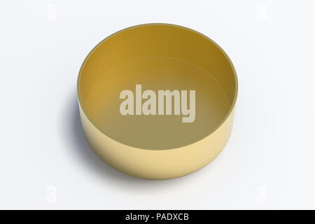 Gold ganzjährig geöffnet, auf weißem Hintergrund. 3d-Illustrtion Stockfoto