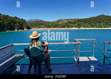 Auf Aquapackers Backpackers, Abel Tasman National Park, Neuseeland Stockfoto