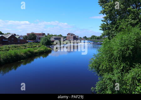 Panorama der Millennium Fußgängerbrücke in Castleford, West Yorkshire Stockfoto