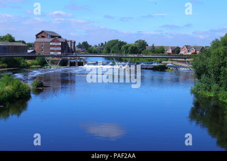 Panorama der Millennium Fußgängerbrücke in Castleford, West Yorkshire Stockfoto