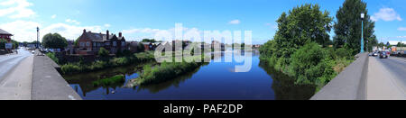 Panorama der Millennium Fußgängerbrücke in Castleford, West Yorkshire Stockfoto