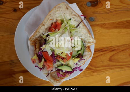 Berlin Döner Kebap/Kebab - Türkische Fast Food Stockfoto
