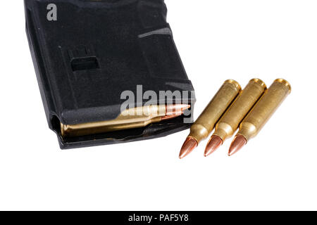 Gun Magazin close-up. Stockfoto