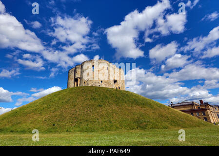 Clifford's Tower in New York Schloss in York, Yorkshire, England Stockfoto
