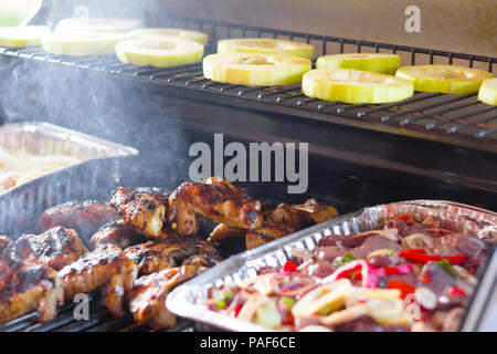 Chicken Wings Grill Grill closeup Stockfoto