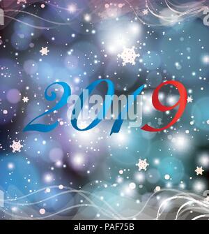 Glückliches neues Jahr 2019 Stock Vektor