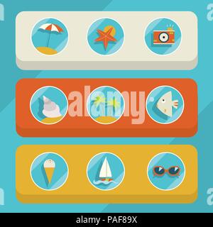 Der Sommer Elemente Stock Vektor