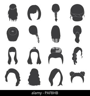 Zurück, Barbershop, Schönheit, schwarz, Geflecht, Sammlung, gekämmt, curl, dunkle, Design, Mode, Frau, Haar, Haarschnitt, Frisur, Friseur, Frisur, Icon, Illustration, isoliert, Kara, Licht, Logo, lange, Modell, andere Arten, Farbe, Kiesel, Rot, Salon, Satz, Zeichen, Spit, style, styling, Symbol, Schwanz, Art, Sorte, Vector, Web, Frau, Vektor, Vektoren, Stock Vektor