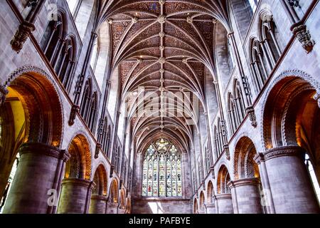 Hereford Kathedrale Kirchenschiff Stockfoto