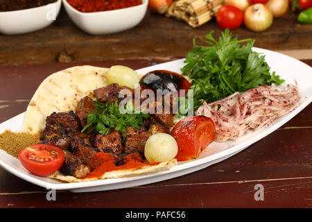 Leber Spieße Sish Kebab Stockfoto