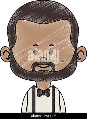 Afro midget Hipster cartoon Vector Illustration graphic design Stock Vektor