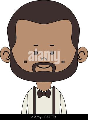 Afro midget Hipster cartoon Vector Illustration graphic design Stock Vektor