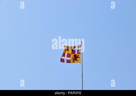 Die Ansicht um Wellington Arch, Hyde Park Corner und Apsley House, Westminster, London, Vereinigtes Königreich Stockfoto