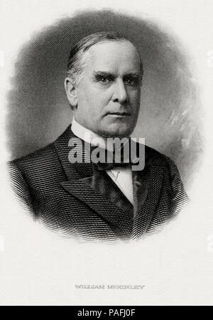 Präsident William McKinley graviert Portrait Stockfoto